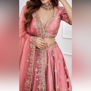 Custom pink lehenga